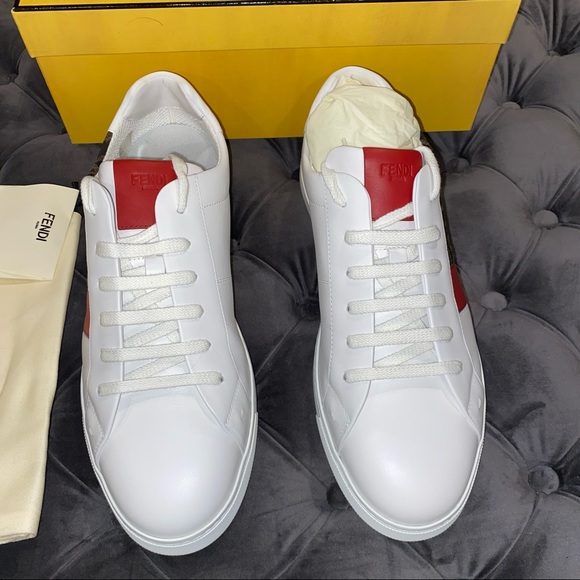 New Men’s Size 12 (UK 11) Fendi Logo Sneakers - Picture 2 of 8